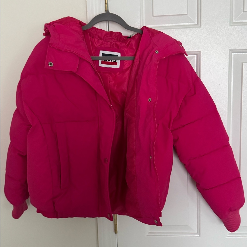 Levi’s Cinch Waist Hooded Puffer Jacket